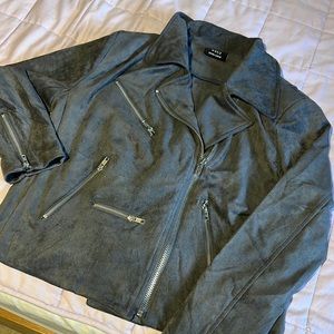 Grey moto jacket